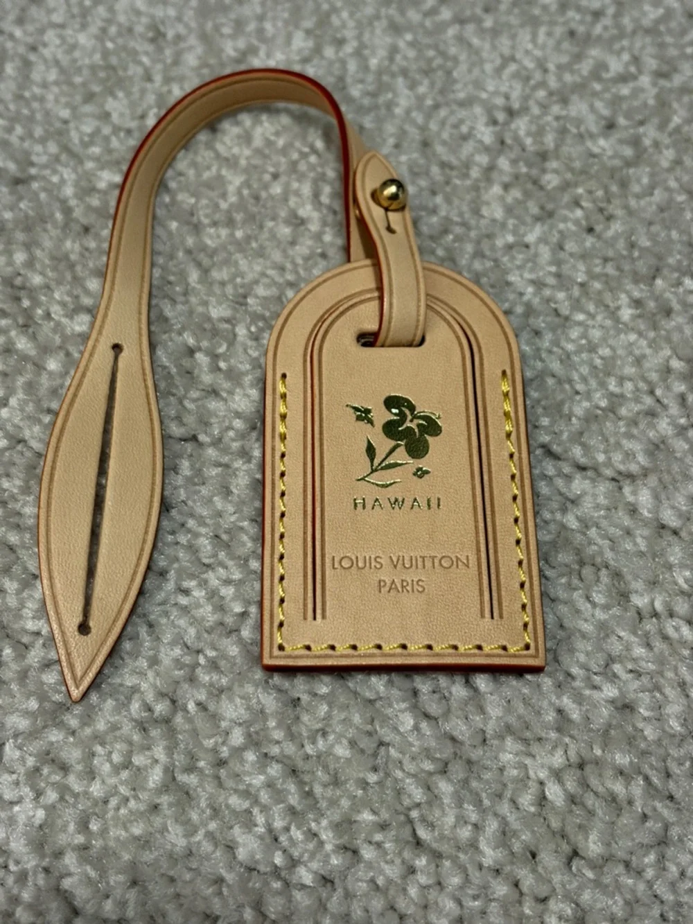 Louis Vuitton Natural Vachetta Leather Hawaii Tag - Picture 1 of 3